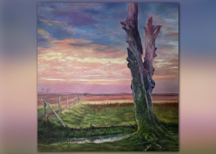 Barbara Schneider / Landschaft mit Bergen